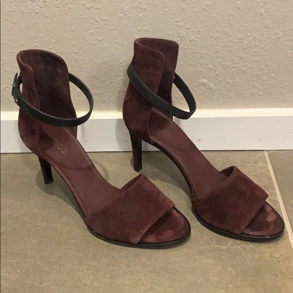 Vince suede ankle heels. Like new!